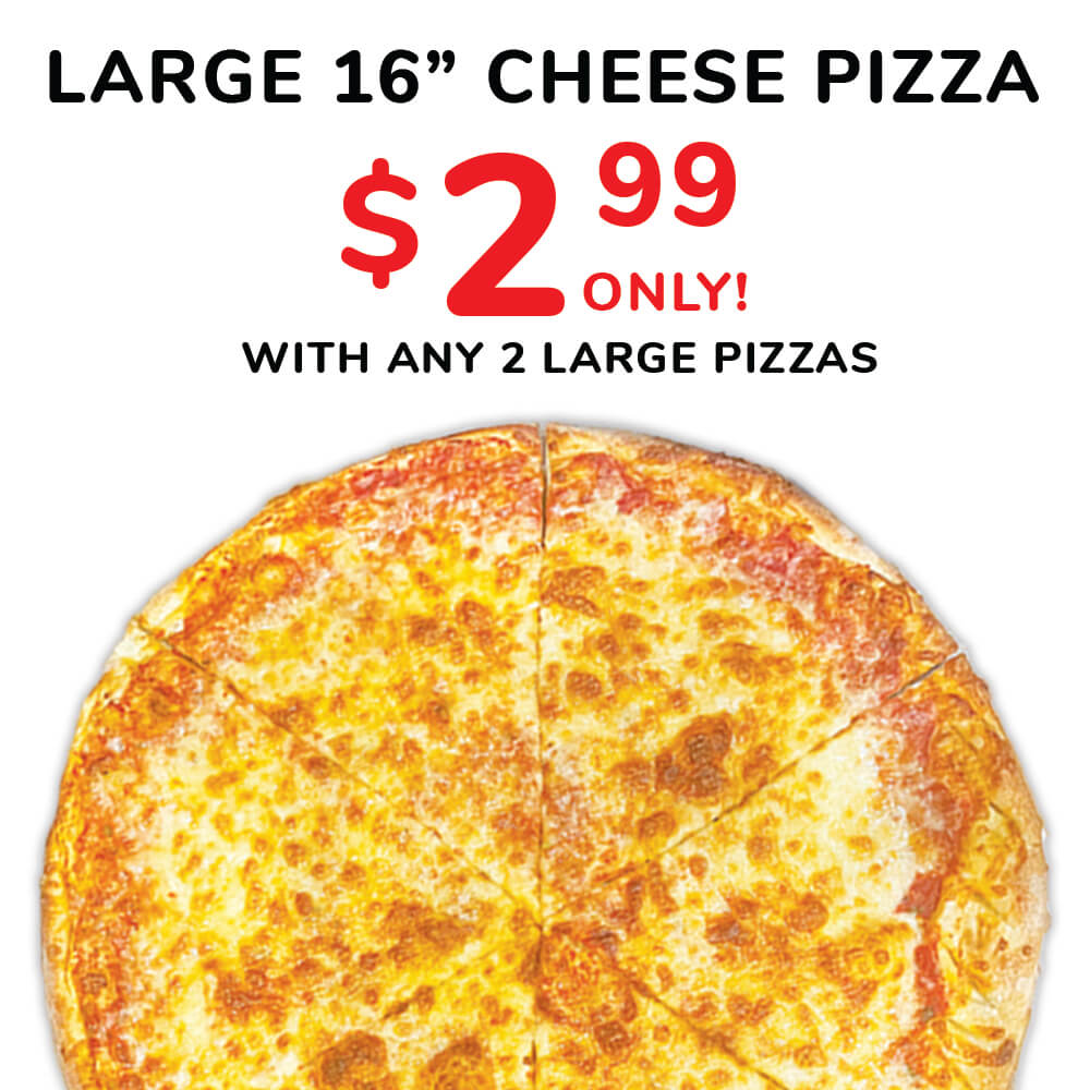$5 Large Cheese Pizza